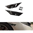 KURL-T Black Smoked Lens Front Side Marker Lamp Housings for Honda Civic JDM Sedan Coupe Hatchback 10th Gen 2016-2020 With 2Pcs T10 Light Bulbs
