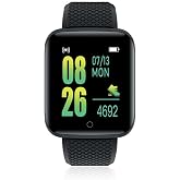 Polosmart PBS153 Titreşimli Adım Sayar M&uuml;zik Kontrol Spor Mod Bluetooth Akıllı Saat Siyah