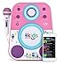 Price comparison product image Singing Machine SMK250PP Bluetooth Sing Along Kids Karaoke Machine With LED lights and Microphone, Purple/Pink