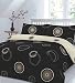 Produktbild Bedrucktes Bettwäsche \, Steppdecke, Set mit passendem Kissen Fall reversibel Polycotton Eden Design Bettbezug, bedruckt Set Single Double King Super King, Polycotton, schwarz, Super King