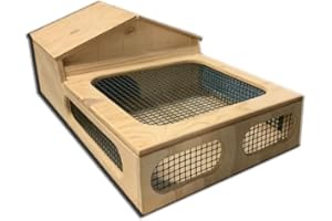 EUROSHOPPINGONLINE Casetta teca terrario tartarugario casa per taratarughe tartaruga di terra rettili recinto recinzione gabbia trasportino 60x40x23h