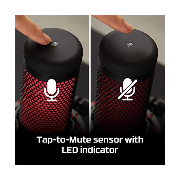 HyperX QuadCast Table Microphone Negro, Rojo - Micrófono (Table Microphone, -36 dB, 20-20000 Hz, 16 bit, 48 kHz… - Image 5