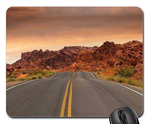 Preisvergleich Produktbild Mouse Pads - Road Mountains Sunset Path Desert Valley of Fire