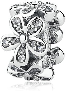 Sterling silver charm Dazzling daisies