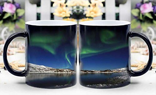 LeeQueenleequeen Magica Mug â€“ Heat Reactive Change Color Cup of coffee â€“ Lake Autumn milagrosamente Show â€“ The Best Gift of Ideas of your choice