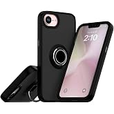 Coverzone iPhone 16E ile uyumlu Kılıf Thunder Hux Y&uuml;z&uuml;kl&uuml; Kapak Olabilen 360&deg; D&ouml;nebilen Y&uuml;z&uuml;k Aparatı ve Kamera Korumalı Y&uuml;ks