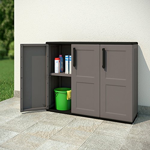 Kunststoffschrank Werkzeugschrank Putzmittel Schrank Kunststoff 84×102 cm Grau - 3