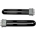 2 x DuraBulb® 9 Watt Long-Life UV Blacklight Bulb Ultraviolet 4-Pin Tubes for 9W Fake Money Detectors & Bank Note Checkers