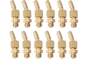 TOBEOME 12Pcs 1/8inch Brass Gushing Sprays Water Fountain Nozzles Universal Water Curtain Nozzle Landscape Fountain Decoration