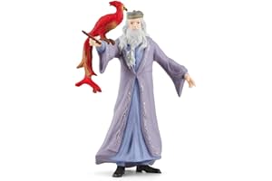 Schleich 42637 Dumbledore et Fumseck, dès 6 Ans, Wizarding World - Figurine, 11 x 4 x 12 cm
