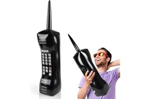 Aomig Nadmuchiwana zabawka na instrumenty, dekoracja na imprezę w stylu lat 80. i 90., nadmuchiwany telefon komórkowy, nadmuchiwane akcesoria imprezowe odpowiednie na imprezy tematyczne w stylu retro