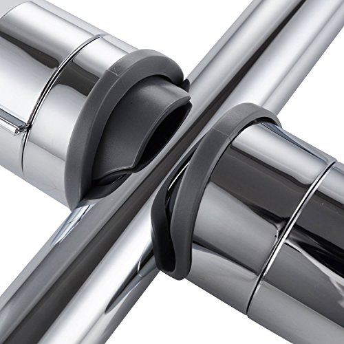 BoRui 18-25mm verstellbare Handbrause, Universal 360 drehen Schienenkopf Schieber Klemme Halter Bad Ersatz, ABS verchromt - 5