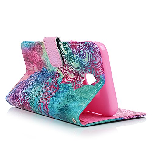 Funda para Samsung Galaxy J7 2017 Libro con Tapa  YOKIRIN Carcasa TPU Silicona Suave Leather Cuero Impresi  n Soporte con Cierre magn  tico Billetera Ranura de Tarjeta - Totem flor