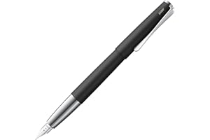 Lamy studio black pluma- cuerpo metálico elegante - clip helicoidal, plumín de acero en M - cartucho de tinta T 10 blue incl.