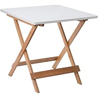 Beistelltisch Klapptisch Holztisch Garten Klappbar Klein Balkontisch Gartentisch Kaffeetisch Faltbar Bambus 50x50x50cm…