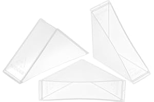 sourcing map 8Pcs Plastic Corner Protectors 18x70mm Right Angle Shape Glass Corner Guards Cushion for Corner Protection of Glass, Mirror, Tile, White