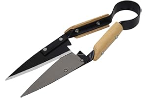 ABUSTLE PIG Hand Shears for Sheep Shearing, Single Bow Heavy Duty Onion/Sheep Shear for Alpaca, pet Horse Dog Shearing, 6.1-Inch Carbon Steel Blade, 12.5-Inch Long