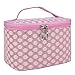 Voberry®1 Pcs Women Lady Travel Cosmetic Bag Makeup Fashion Quartet Dot Gauze Portable Cosmetic Bag (Pink)