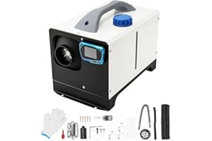 Fesuda 8KW 12V All-in-One Air Diesel Heater Auxiliary Heater Standheizung Dieselheizung w/Silencer LCD Switch Remote Control For Truck, Boat, Car Trailer, Motorhomes, Touring Car (White) Upgrade