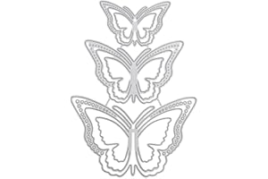 HZAOPZE 3 pcs 3D Molde de Corte de Mariposa diseño de Flores de Primavera, Troqueles de Corte para Manualidades, álbumes de Recortes, Papel Decorativo en Relieve, Tarjetas, DIY