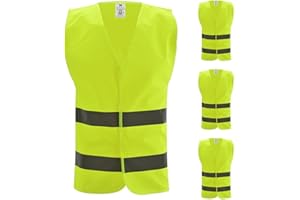 MERUYOO Gilets de sécurité Voiture Lot de 4 valable dans Toute l'europe Selon la Norme en ISO 20471