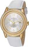 Esprit Damen-Armbanduhr Glamonza Analog Leder Weiß ES105432003