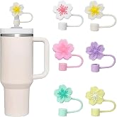 AFCJLTO Silicone Lid with Straw for Stanley Cup - Accessories 6 Pieces of 10 mm