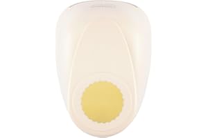 Vaessen Creative Perforatrice Cerchio Smerlato, Jumbo Plus, XXL, Grande Fustellatrice per Carta, per DIY Scrapbooking e Creazione di Biglietti