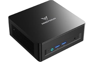 ‎MINIS FORUM MINIS FORUM UM760 Slim Mini PC, AMD Ryzen 5 7640HS Mini komputer (6C/12T, do 5,0 GHz), 32 GB pamięci RAM DDR5 i 1 to SSD PCIe 4.0, 8K@60Hz HDMI 2.1/USB4, WIFI6E/BT5.2
