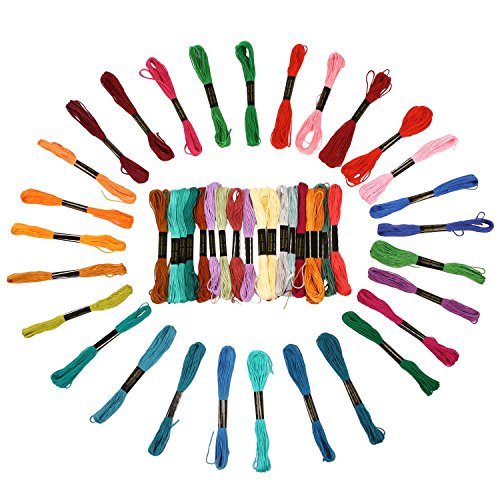 SOLEDI Stickgarn Embroidery Floss multifarben weicher Baumwolle perfekt für Friendship Bracelets Freundschaftsbänder Kit Stickerei Basteln Leisure Arts Kreuzstich Embroidery Threads Nähgarne Häkeln 8m (zufällige Farbe) (150 Farben) - 2
