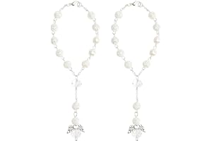 APOMOONS 2PCS Schutzengel Anhänger, Rückspiegel Anhänger, Rückspiegel Glücksbringer, Auto Rosenkranz, Auto Innendekoration, Rückspiegel Glücksbringer, Schutzengel Geschenk, Glück, Mode