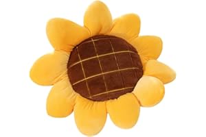 NatureMan Słonecznik poduszka podłogowa 50 cm poduszka w kształcie kwiatu urocza poduszka dekoracyjna pluszowa poduszka do sypialni na sofę krzesło