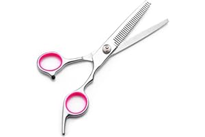 DONGKER Ciseaux De Toilettage pour Chiens Animaux De Compagnie en Acier Inoxydable Ciseaux Lame Gromming Courbé Chien Chat Ciseaux De Coupe De Cheveux Salon De Coiffure/Ciseaux Courbes