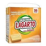 Con jabón Lagarto Lagarto Maleta Detergente en Polvo para Lavadora Maleta - Al Jabón - 30+5 Lavados - Paquete de 4 x 2660 gr - Total: 10640 gr