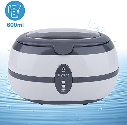 Cartkningts 600mL Ultrasonic Cleaner Ultra Sonic Bath with Cleaning Basket and Watch Stand - Stainless Steel Tank &amp; Digital Timer - for Jewellery Jewelry Glasses Watch Metal Coins Dentures