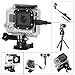 Produktbild fantaseal Sparsam 8in1 Seiten Offene Skeleton Gehäuse Set für GoPro Schutzgehäuse GoPro Ersatzgehäuse GoPro Schutzhülle für GoPro Hero 4 3+ 3 Schwarz Silber Weiß-Outlet