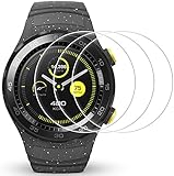 Screen Protector for Huawei Watch 2, AFUNTA 3 Pack Tempered Glass Protective Films Anti-Scratch High Definition Cover for Smartwatch