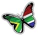 Price comparison product image South Africa Grunge World Flag Butterfly Art Decor Vinyl Sticker 12 x 12 cm