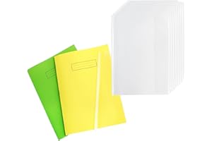 VALICAER 20Pcs A5 Clear Exercise Book Covers Plastic Book Covers School Book Covers, Transparent Book Cover Water Resistant, Book Cover Protector Clear Book Cover Film for School Home Office (A5 x 20)
