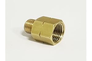 PHÖNIX GERMANY Verbindungsstück Übergang IG 3/8" links x AG 1/4" links Reduzierstück Gas Adapter aus Messing für Gasschlauch 1/4, Gaskocher