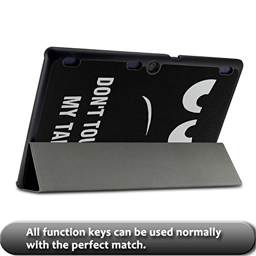 Infiland Lenovo Tab 2 A10-70 / Tab 2 A10-70L / Tab 2 A10-70F / Tab 2 A10-30F / Tab 2 A10-30L / Tab 3 10 Business/ Tab3 10 Plus Hülle Case, Ultra Dünn Tri-Fold Smart-Muschel PU Leder Schutzhülle für Lenovo Tab 2 A10-70 / Tab 2 A10-30 / Tab 3 10 Business/ Tab3 10 Plus 10,1 Zoll Tablet (mit Auto Schlaf / Wach Funktion)(Große Augen) - 7