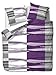 Produktbild 2 tlg. etérea Microfaser Bettwäsche Hunter Streifen Lila Weiß Grau, 135x200 cm + 80x80 cm