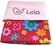 Spoilt Rotten Kids Flower Power Pink Personalised Luxury Pram, Cot or Buggy Blanket. Embroidered With Any Name & Choice Of Spoilt Rotten Design Size is 90cm X 70cm. Gorgeous Quality Gift For Any God Child, Grandson, Granddaughter, Niece or Nephew.
