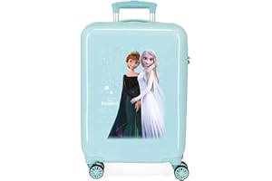 Disney Frozen Frosted Light Maleta de Cabina Azul 38x55x20 cms Rígida ABS Cierre de combinación Lateral 34L 2 kgs 4 Ruedas Dobles Equipaje de Mano