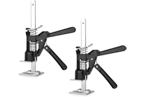 95STREET Alzacristalli manuali,Cric manuale mobile, pannello porta strumenti di sollevamento labor Saving Leve mobile Cric strumento piastra capacità di 220 kg (nero-2 pezzi)
