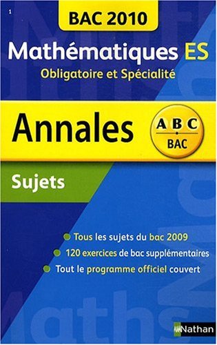 couverture de : Annales : Mathématiques ES