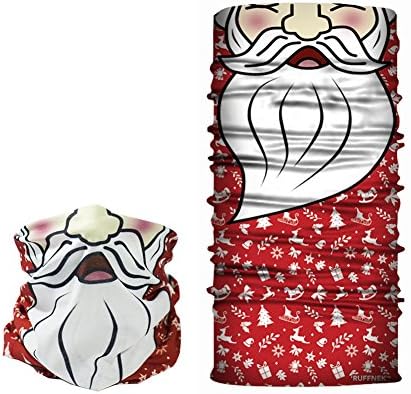 Ruffnek SANTA CLAUS/FATHER CHRISTMAS Multifunctional scarf/snood tube - ONE SIZE for Running, Cycling, Santa Dash