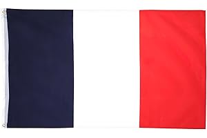 AZ FLAG - Drapeau France - 90x60 cm - Drapeau Français 100% Polyester Avec Oeillets Métalliques Intégrés - Pavillon 50 g