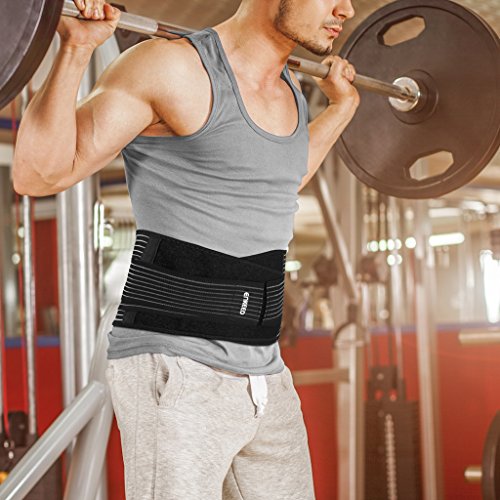 Enkeeo Rückenbandage Rückenstütze für Herren und Damen, Rückenstützgürtel Stützgürtel Rücken Rückengurt Bauch Bandage Fitnessgürtel gegen Rückenschmerzen - 6