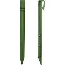 Set Di 50 Picchetti Di Ancora In Plastica Da 24 Cm - Per Tende, Bordature, Giardino, Esterno